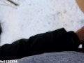 Amateur girl dreaming about quick fuck and deepthroat blowjob in public park in freezing winter cold