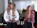 Lesbian Step-Aunt Seduces Her Straight MILF Step-Sister & Her Sexy Step-Daughter Into Having A 3way