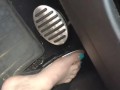 Hard fast driving & pedal pumping while barefoot
