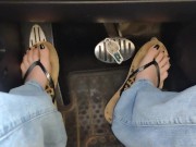 Driving in flipflops while smashing little men