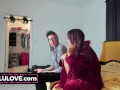 Babe taking cumshot in mouth on live cam show after chatting with hubby & more behind the scenes after too - Lelu Love