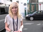 shy 18 years old blonde teen first porn casting