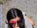 Horny Teacher gives her student a quickie Blowjob during an outdoor field trip