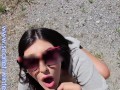 Horny Teacher gives her student a quickie Blowjob during an outdoor field trip