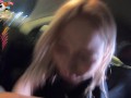 Public Double blowjob in the car from bestfriends by traffic police - Kira Viburn & Emma Korti