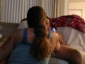 Filming up babysitter's skirt with no panties while she gives me the best head ever