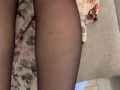 I love to cum on her nylons