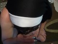 Cosplay Nun milf worships cock and treats herself with facial