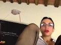 Prof in stockings strapon JOI fantasy