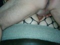 Milf in bodysuit fishnet rough fucket with dildo and cock in both holes