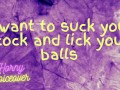 Audio Only: ASMR Blowjob~Suck Cock and Lick Balls~Female Moans~Orgasm guaranteed!