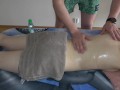 Full service at massage salon sensual full body oily massage with pussy fingering