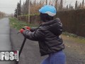 MOFOS - Megan Fiore Gives Jordi ENP A Handjob While Riding An E-Scooter In The Empty Road