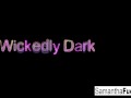 Samantha Saint gets off in black light