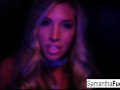 Samantha Saint gets off in black light