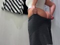 sexy milf with big ass try on sexy skirts in public fitting room / CandyLuxxx
