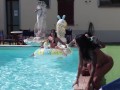 Lesbos in the pool with Giulia Diamond, Ale Danger and Benny Green hot and sexy for you