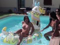 Lesbos in the pool with Giulia Diamond, Ale Danger and Benny Green hot and sexy for you