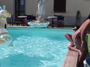 Lesbos in the pool with Giulia Diamond, Ale Danger and Benny Green hot and sexy for you