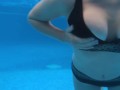 Horny Milf With Huge Tits Swimming is Super Hot.! (Juicy Lousie)