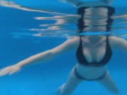 Horny Milf With Huge Tits Swimming is Super Hot.! (Juicy Lousie)