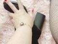 Taking off my fishnets and tall heels! Dirty talking as I rub on my pussy and show a toe ring!