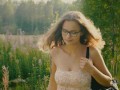 OLD4K. Girl tempts old man and gets it on with him in the greenery