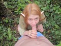 Found a red-haired elf in the forest and fucked her in public