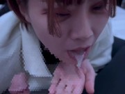 性欲が溜まった彼女のうますぎるフェラで大量射精♡ cum in mouth sniff