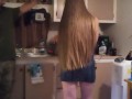 Cleaning My Kitchen In Sexy Dress and High Heels