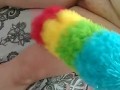 duster cleaning the dust from my curvy wife