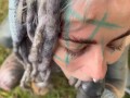 Tattooed Fantasy Fairy-girl gets fucked in the forrest - POV - facial cumshoot
