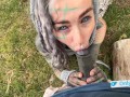 Tattooed Fantasy Fairy-girl gets fucked in the forrest - POV - facial cumshoot