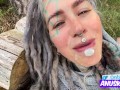 Tattooed Fantasy Fairy-girl gets fucked in the forrest - POV - facial cumshoot