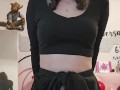 Secret dildo ride on brunette camgirl livestream