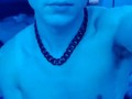 Muscular teen stroking big dick POV