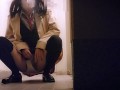 Crossdresser【女装】制服コスで露出オナニーして大量射精