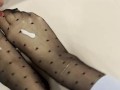 Cum on nylon feet