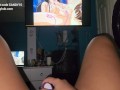 intense orgasm watching hentai. She comments: "Would you clean it with your tongue?"