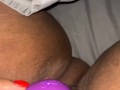 Mixed BBW Plays With Her Pussy