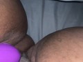 Mixed BBW Plays With Her Pussy