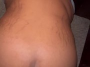 Thick Curvy Ebony Finds Her Self Bent Over Taking Backshots In The Middle Of Night