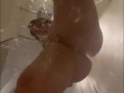 Mom morning shower masturbation
