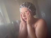 Taking a shower