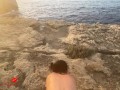 Public Outdoor Tourist Fuck with Beautiful Asian & Amazing Sunset