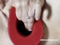Fun with a glass plug and red tunnel