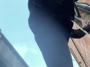 I need to pee. Catch by neighbor. Slow motion.