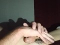 Rubbing, massaging and edging my long hard cock before making love to my best friends wife