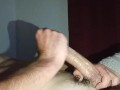 Rubbing, massaging and edging my long hard cock before making love to my best friends wife