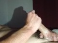 Rubbing, massaging and edging my long hard cock before making love to my best friends wife